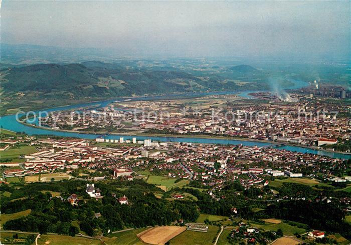 Linz Donau Fliegeraufnahme