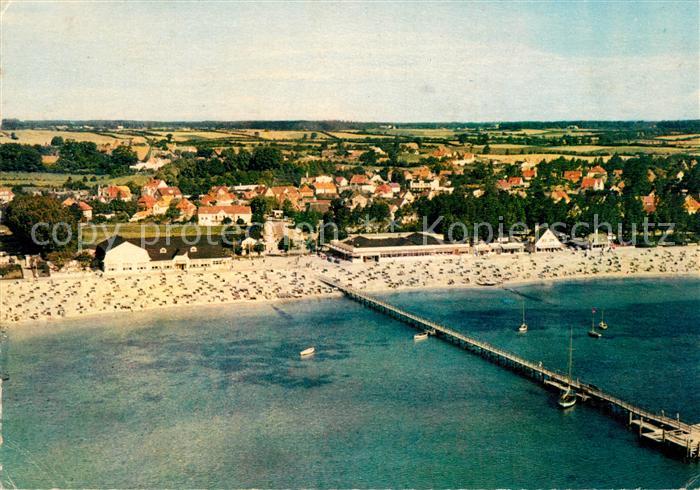 Groemitz Ostseebad Fliegeraufnahme Strand Seebruecke
