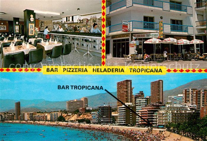Benidorm Tropicana Pizzeria Bar Fliegeraufnahme Strand