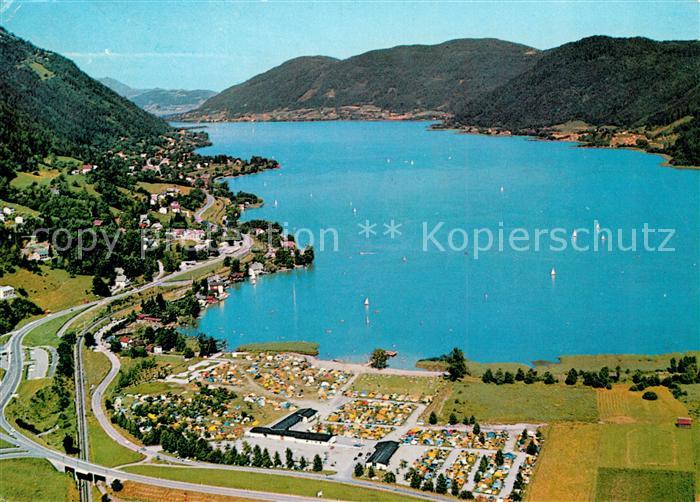 Ossiachersee Fliegeraufnahme mit Camping