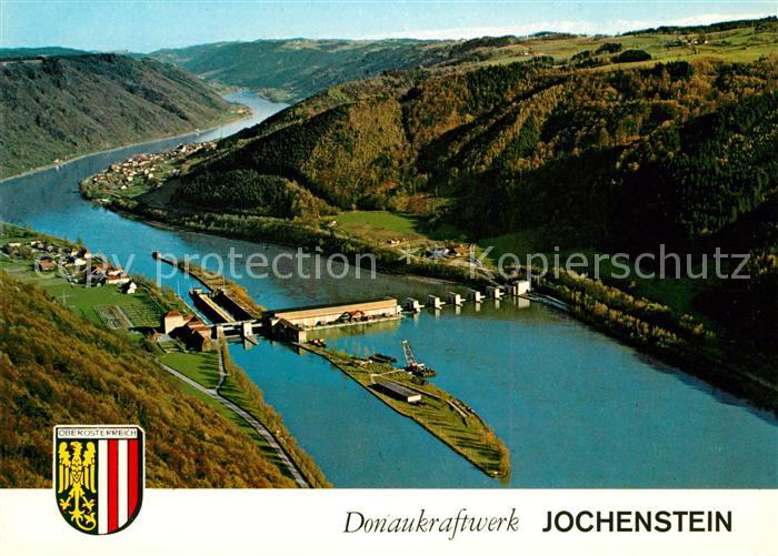 Jochenstein Niederbayern Fliegeraufnahme Donaukraftwerk