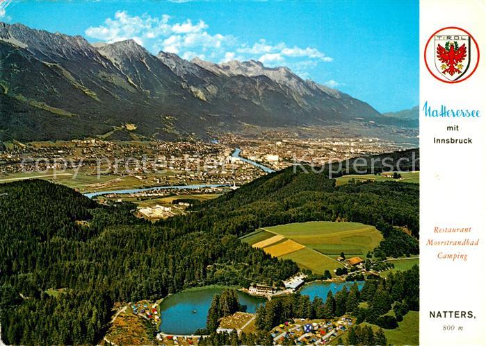 Natters Tirol Fliegeraufnahme Restaurant Moorstandbad Camping