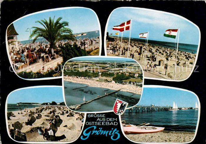 Groemitz Ostseebad Fliegeraufnahme Strand Seebruecke