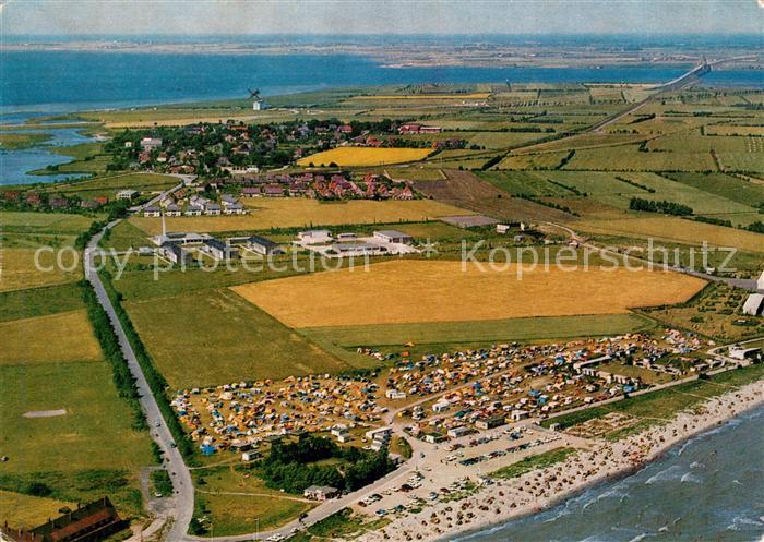Grossenbrode Ostseebad Fliegeraufnahme mit Suedstrand