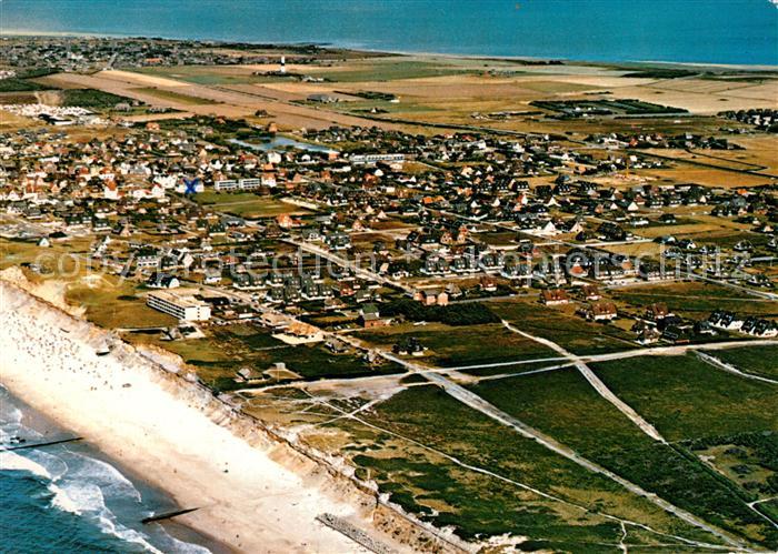 Wenningstedt Sylt Fliegeraufnahme mit Strand