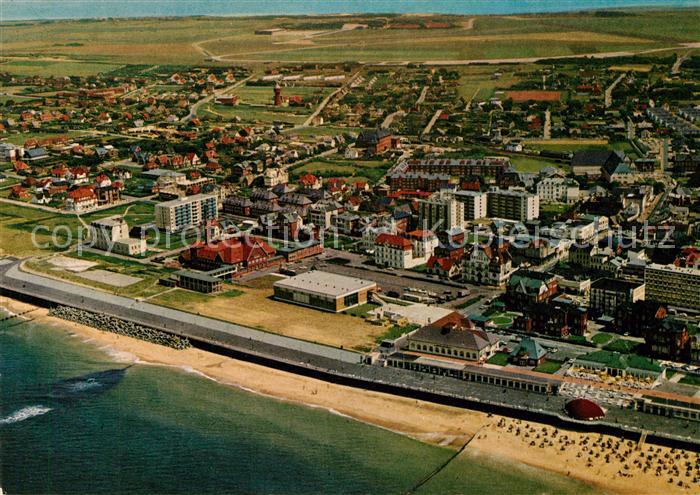 Westerland Sylt Fliegeraufnahme mit Strand