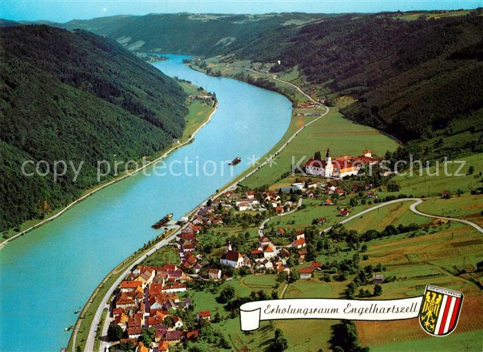 Engelhartszell Donau Oberoesterreich Fliegeraufnahme