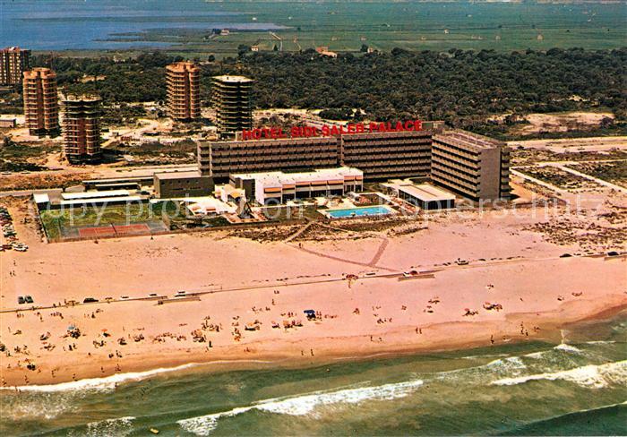 Valencia Valenciana Hotel Sidi Saler Palace Fliegeraufnahme mit Strand