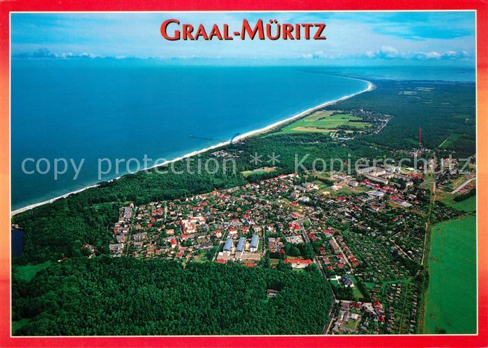 Graal-Mueritz Ostseebad Fliegeraufnahme mit Strand