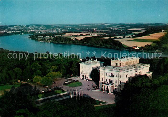 Essen Ruhr Fliegeraufnahme Villa Huegel mit Baldeneysee