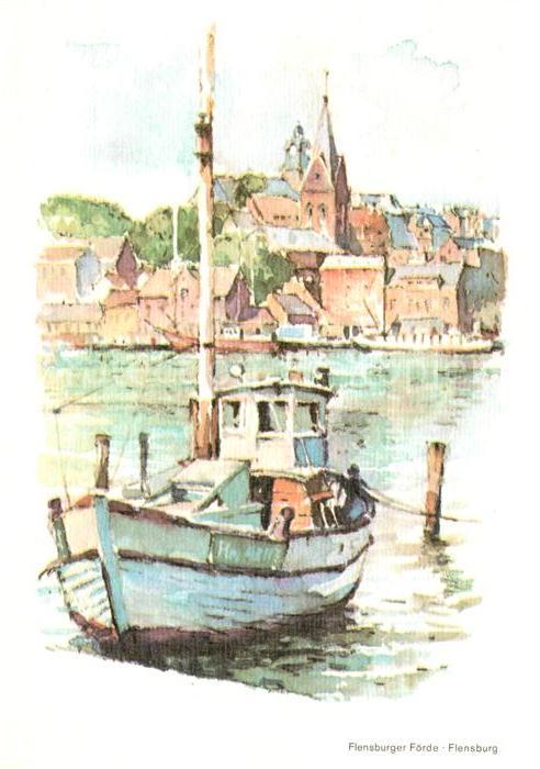 Flensburg Flensburger Foerde Kuenstlerkarte