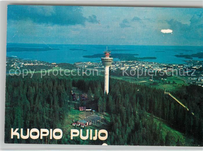 Kuopio Fliegeraufnahme Puijo Sendeturm