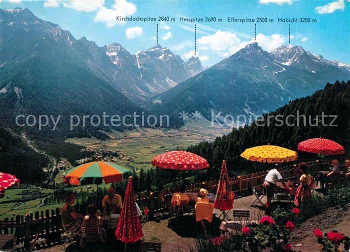 Pinnistal Stubaital Blick von Jausenstation Vergoer