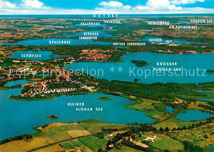 Ploen See Fliegeraufnahme Seen