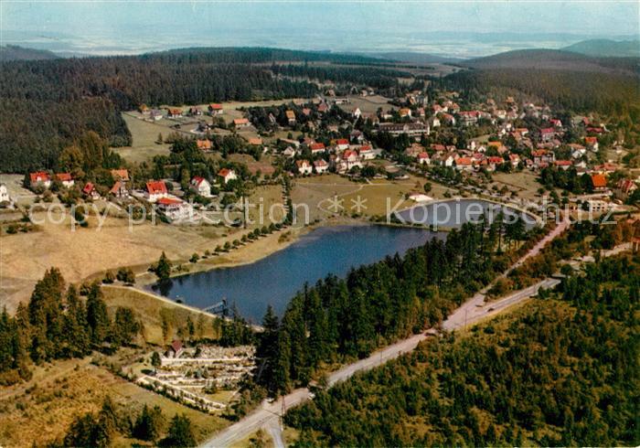Hahnenklee-Bockswiese Harz Fliegeraufnahme Partie am See