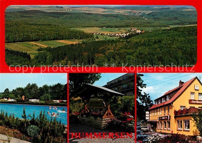 Hummersen Fliegeraufnahme Hotel Restaurant Zur Post