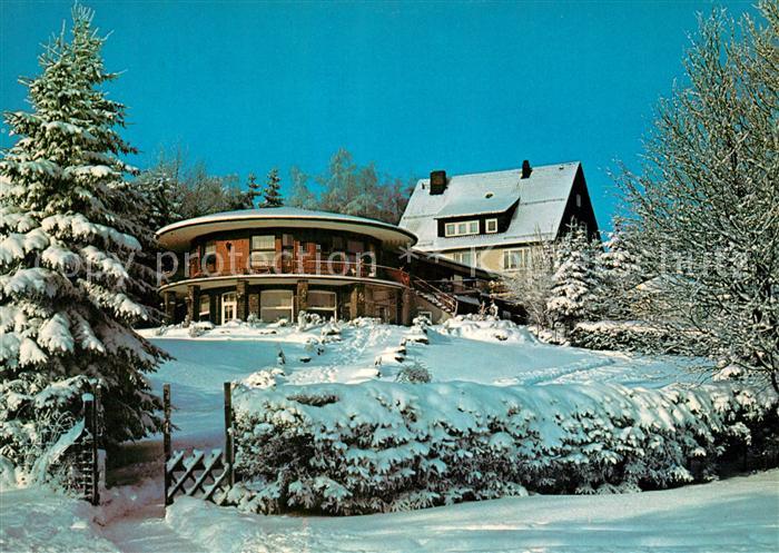 Hahnenklee-Bockswiese Harz Bastei Gaestehaus Cafe im Winter