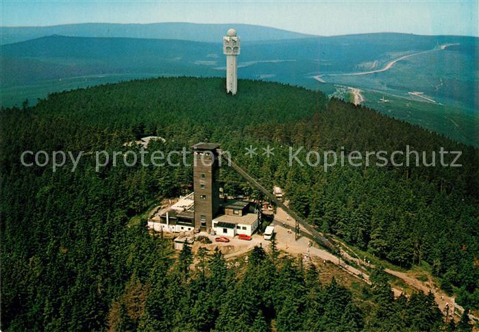 Braunlage Fliegeraufnahme Wurmbergbaude und Sender im Hintergrund