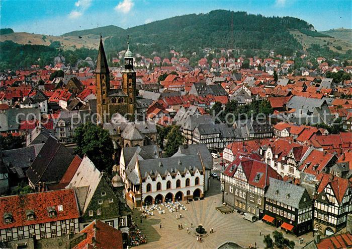 Goslar Fliegeraufnahme Altstadt