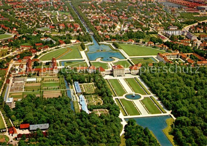 Muenchen Fliegeraufnahme Schloss Nymphenburg