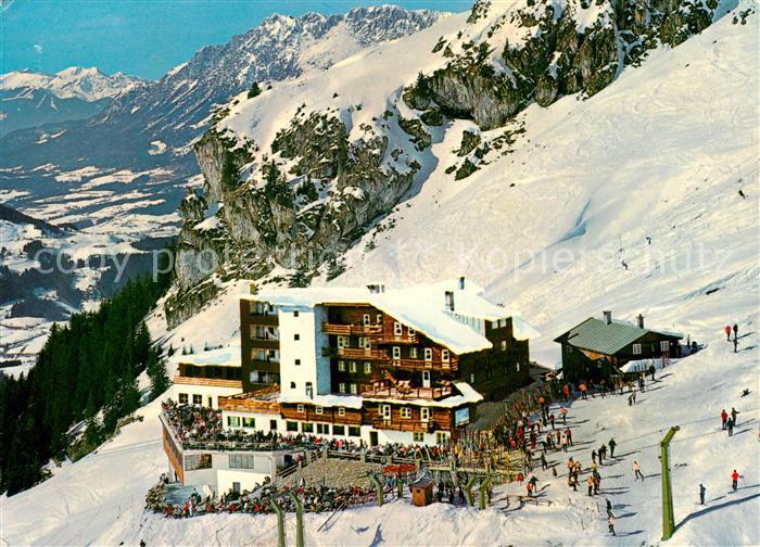Kitzbuehel Tirol Fliegeraufnahme Kitzbueheler Horn Hotel Alpenhaus