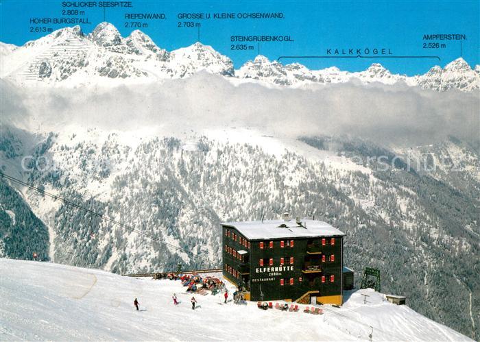 Neustift Stubaital Tirol Bergrestaurant Elferhuette mit Kalkkoegeln