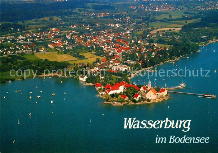 Wasserburg Bodensee Fliegeraufnahme Seepartie Halbinsel
