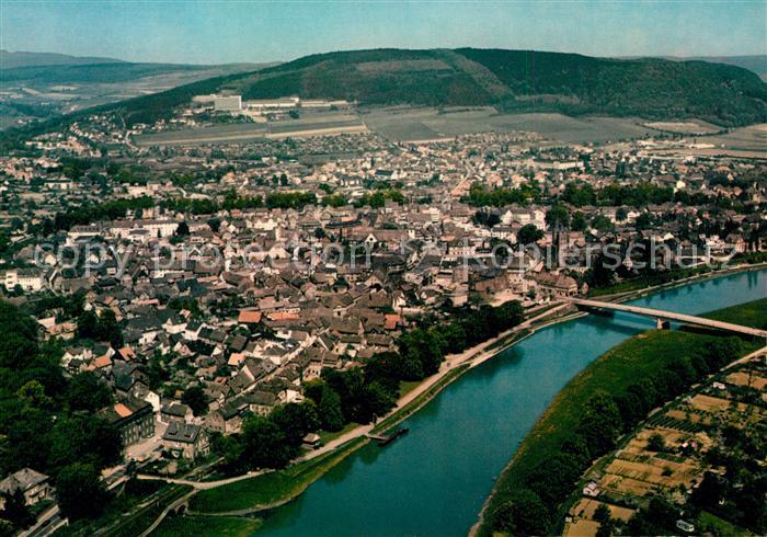 Hoexter Weser Fliegeraufnahme Weserpartie