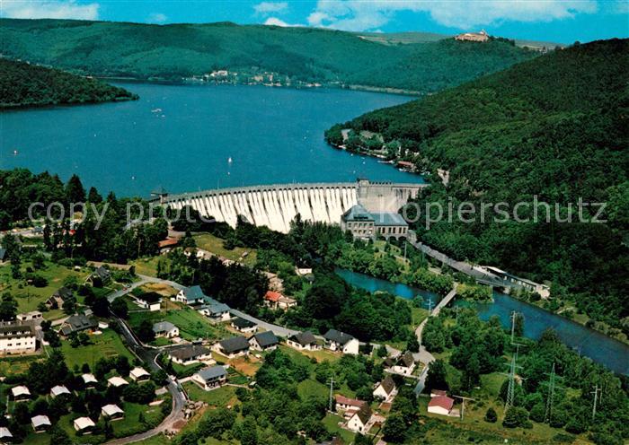 Hemfurth-Edersee Fliegeraufnahme Staumauer Schloss Waldeck