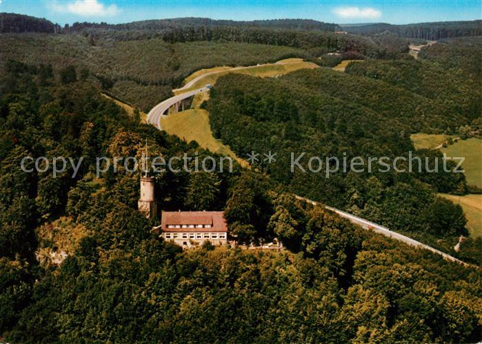 Bad Driburg Fliegeraufnahme Iburgplateau Sachsenklause