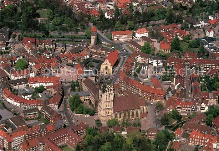Muenster Westfalen Fliegeraufnahme Liebfrauenkirche Dom