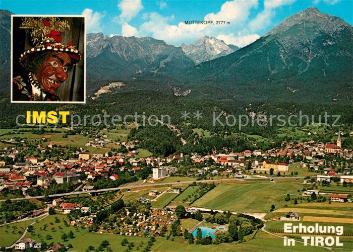 Imst Tirol Fliegeraufnahme Maske Imster Schemenlaufen