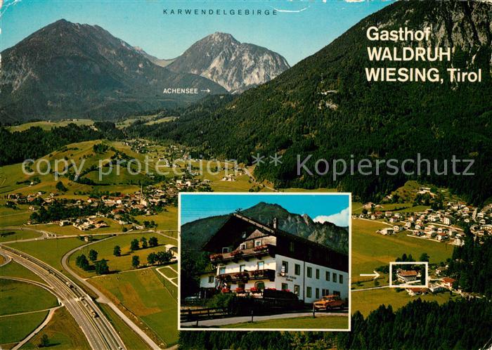 Wiesing Tirol Gasthof Waldruh Fliegeraufnahme
