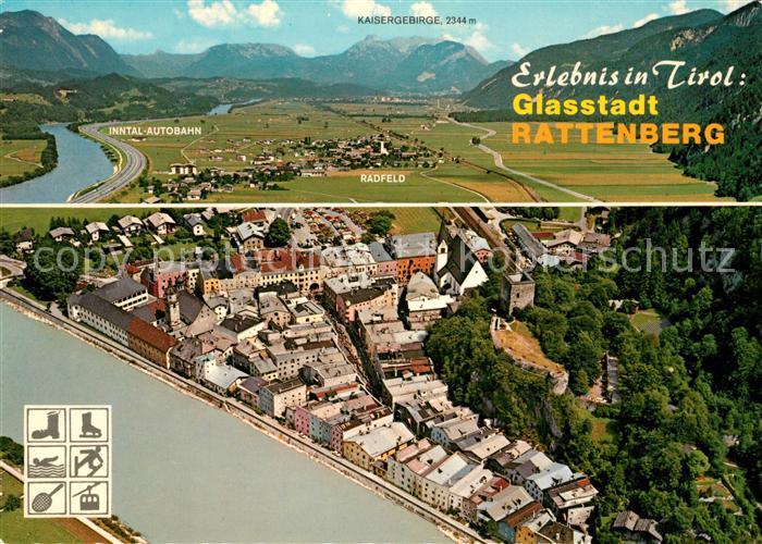 Rattenberg Tirol Fliegeraufnahme Galsstadt im Unterinntal