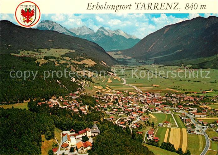 Tarrenz Fliegeraufnahme mit Gurgltal und Mieminger Kette