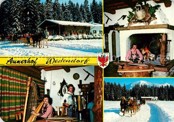 Westendorf Tirol Annerhof Pferdeschlitten Musikkapelle