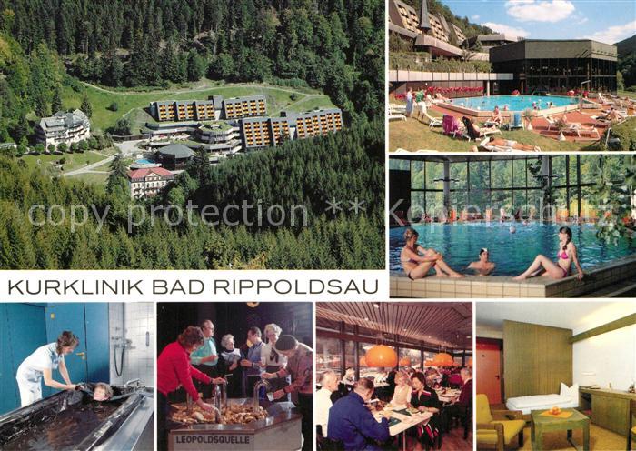 Bad Rippoldsau Schwarzwald Kurklinik Kurmittelhaus Sanatorium Hallenbad Freibad