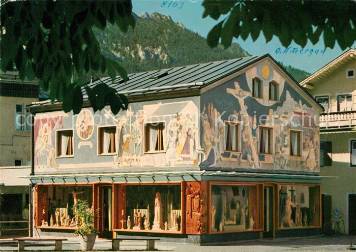 Oberammergau Passionsspieldorf Wandfresken Passionsspielgeluebde von 1633