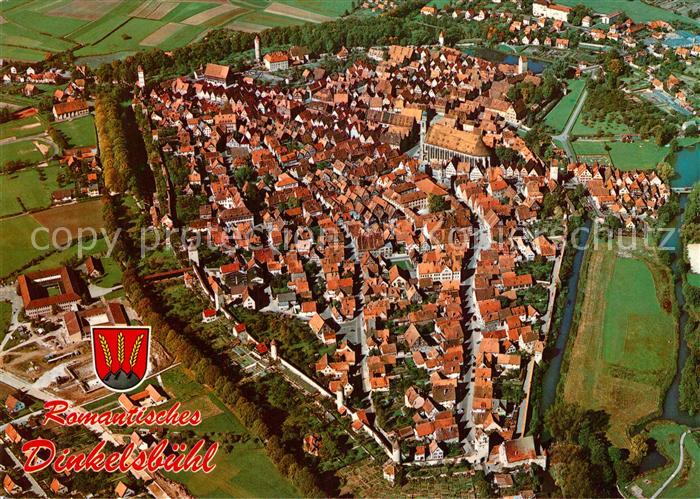 Dinkelsbuehl 1000jaehrige Stadt Stadtzentrum Fliegeraufnahme