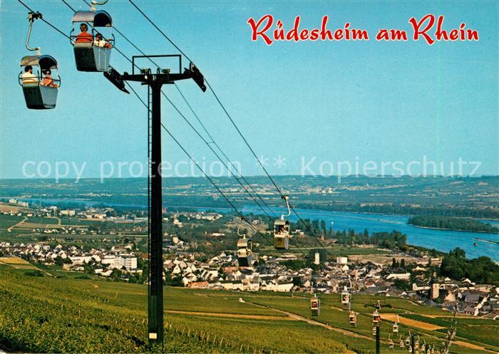 Ruedesheim Rhein Panorama Rheintal Seilbahn zum Niederwalddenkmal Sessellift