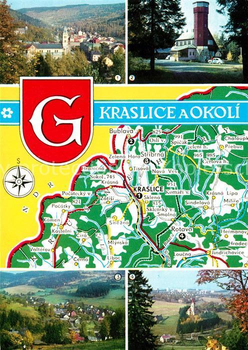 Kraslice Bublava Oloveny vrch Stribrna Rotava Landkarte