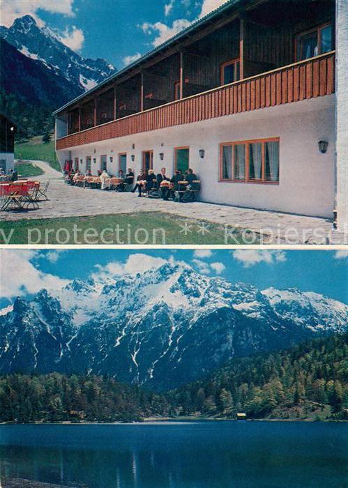 Mittenwald Bayern Cafe Pension Seehof Lautersee Alpen