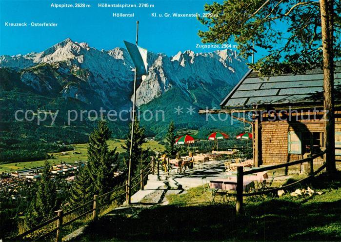 GARMISCH-PARTENKIRCHEN Bayern Berggasthof St Martin am Grasberg gegen Zugspitzgr