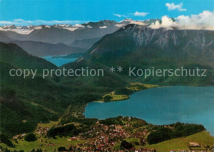 Kochel See Walchensee Alpen Fliegeraufnahme