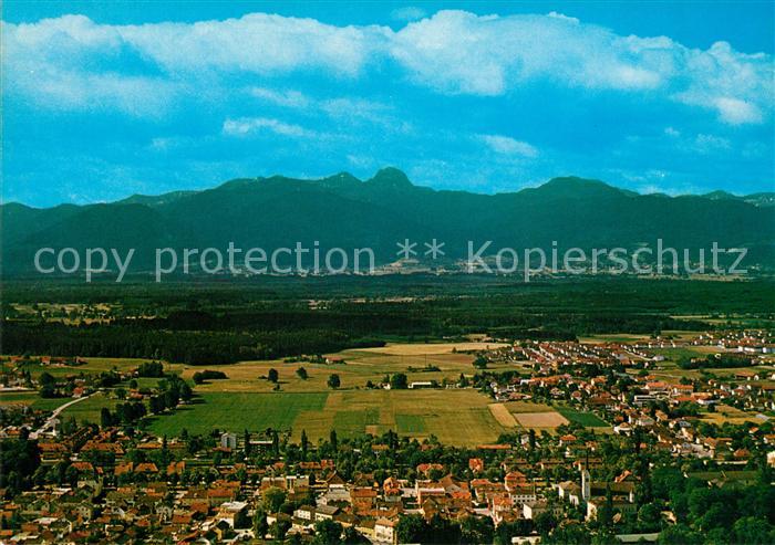 Kolbermoor mit Wendelstein Mangfallgebirge Fliegeraufnahme