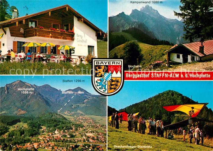Marquartstein Berggasthof Staffn Alm an der Hochplatte Alpenpanorama Kampenwand