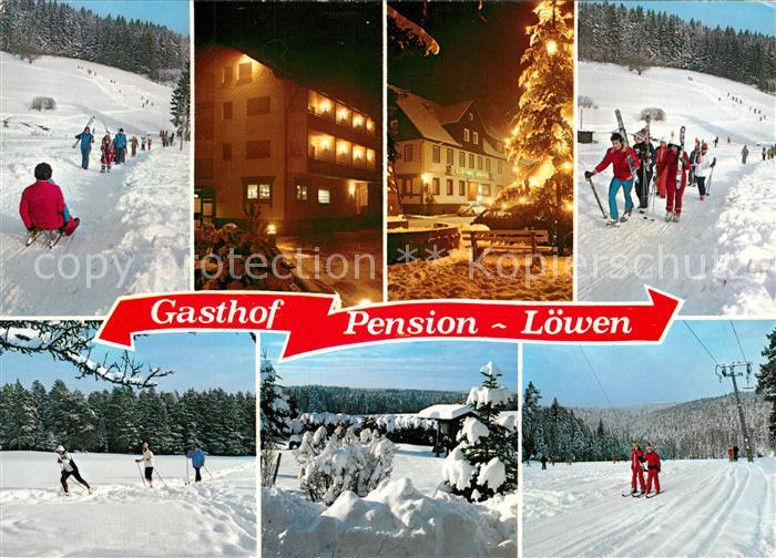 Simmersfeld Gasthof Pension Loewen Wintersportplatz Schwarzwald