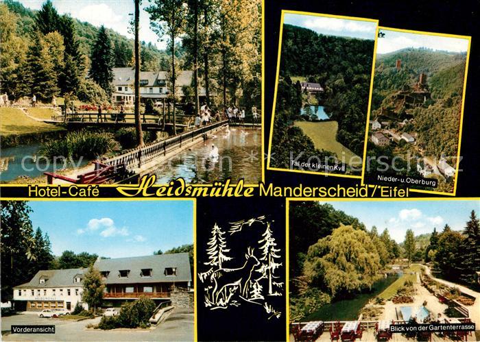 Manderscheid Eifel Hotel Cafe Heidsmuehle Tal der Kleinen Kyll Burgen