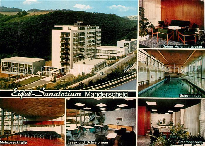 Manderscheid Eifel Eifelsanatorium Mehrzweckhalle Leseraum Aufenthaltsraum Halle
