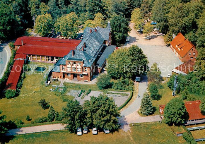 Wingst Waldschloesschen Dobrock in der Wingst Fliegeraufnahme